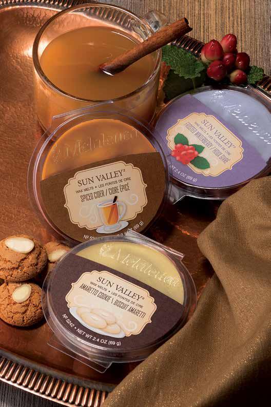 ADORNMENTS THAT DAZZLE Deck the halls this year with the exciting new Sun Valley Wax Melt Holiday Ornament Warmer, available for a limited time.
