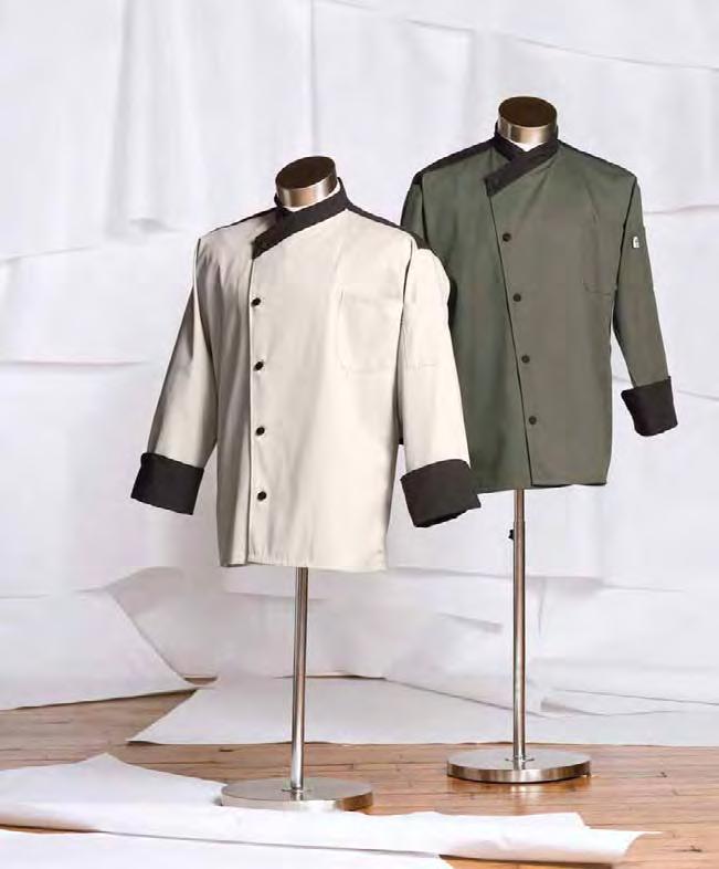 Mitered breast pocket, black buttons, thermometer pocket, finished cuffs and collar, reinforced bar tacking. #0485 12 units per size, 144 minimum Step 1 Choose your coat body color.