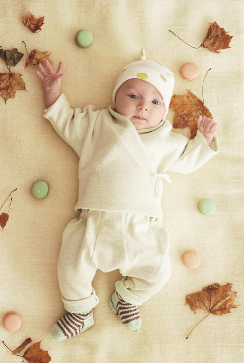 MACARONS: Durable Outside, Tender Inside Products: The sweetest babysuits and accessories. Ethics: Using GOTS certified organic and fair-trade materials.