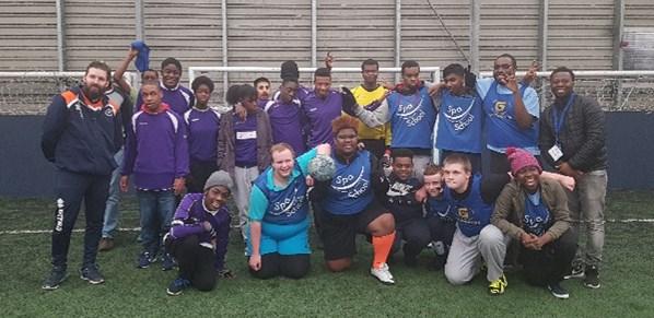 Football Match against Spa School at Millwall Drumbeat students played their first competitive match