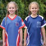 DESIGNS Sublimated Year 6 Shirts SUBLIMATED POLO GUIDE WITH COLLAR AND BUTTONS Students names on back and design on front of multicoloured short or long sleeve microfibre shirt.