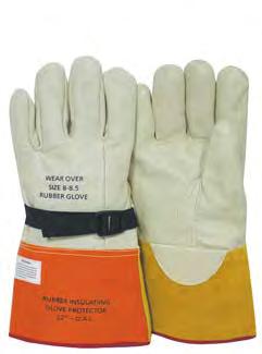 gloves for added comfort & protection NFPA 70E-2012 ARC RATING 12 cal/cm 2 HRC LEVEL 2 RG (Regular), LG (Large) 12 LEATHER PROTECTORS DWH12L ARCGUARD