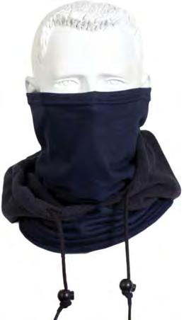 0 (Neck gaiter/face cover) Several unique ways to wear Combines a fleece hood with an