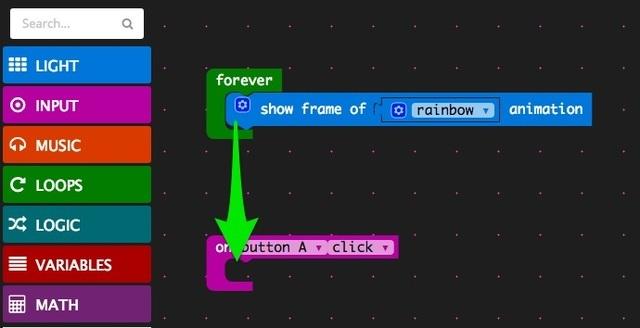 _button A click_ block. Try this out on the simulator by clicking the left button a few times.