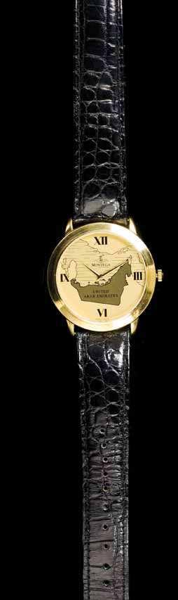 27 A 14 Karat Yellow Gold Dual Time Wristwatch, Concord, 33.00 x 30.