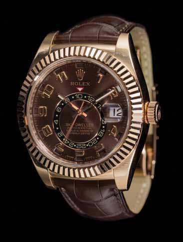 112 An 18 Karat Everose Gold Ref. 326135 Sky-Dweller Wristwatch, Rolex, 41.