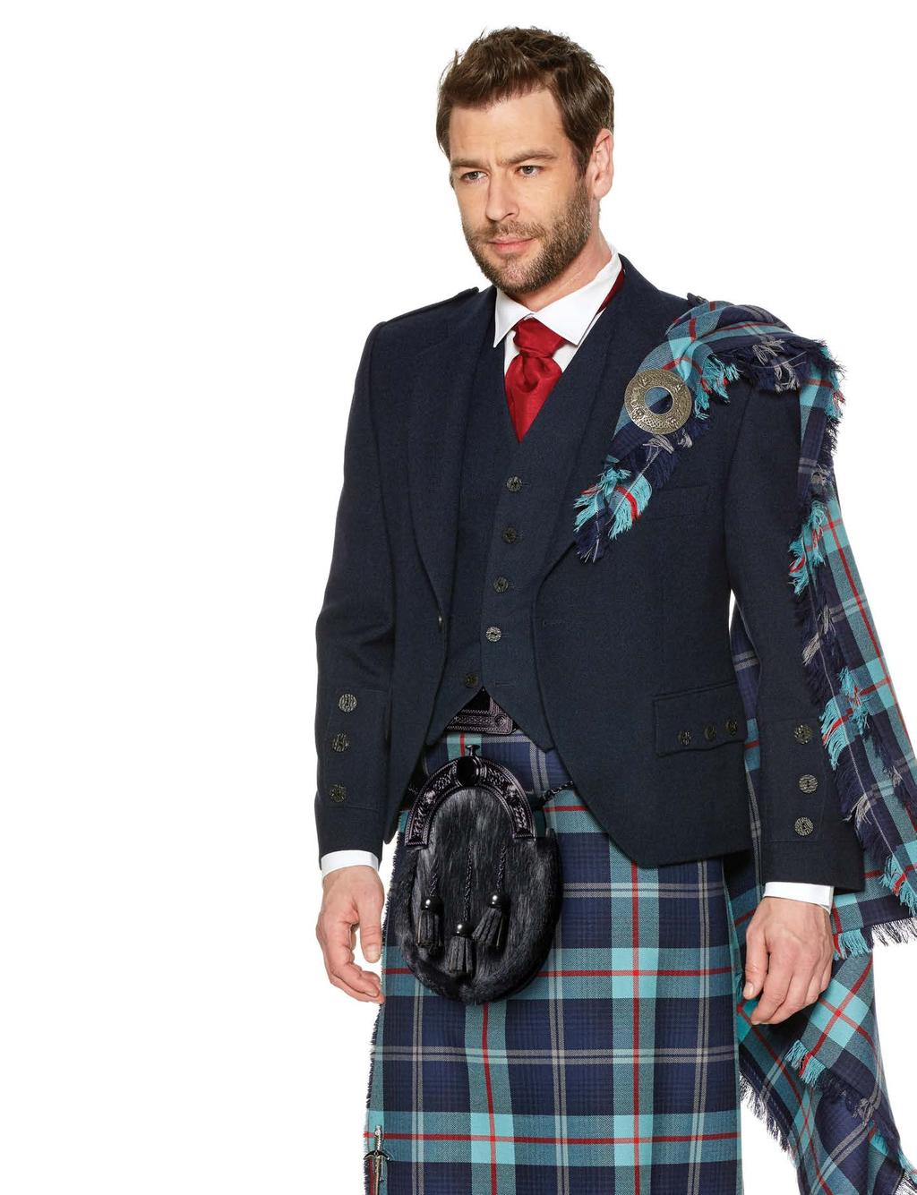 Shirt, Dark Cantle Sporran, Spirit of Bannockburn Tie and matching Hankie 4 from the rental price of each kilt will be