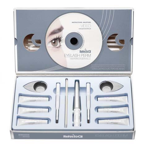 dishes, 108 assorted eyelash rollers, glue, application stick, DVD and salon sticker ETPK Eyelash Perm - Individual Items ETPKN - Lash Perm