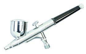 35mm needle, double action finger lever and adjustable back stop. ABR101 Make-Up Air Brush Sparmax.