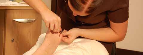 Habia Outcome 2: Be able to provide pedicure treatments (continued) wax should be heated prior to treatment, check wax temperature, prepare foil/cling film pieces/hand towels to wrap feet in, foot
