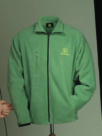 Bottle green with yellow piping. Polycotton lining. John Deere Logo on left chest. size S...MCJ09999 size M.