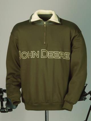 ..MCO9000 Sweater Finish Basic Zip-Sweat in black and John Deere Print on