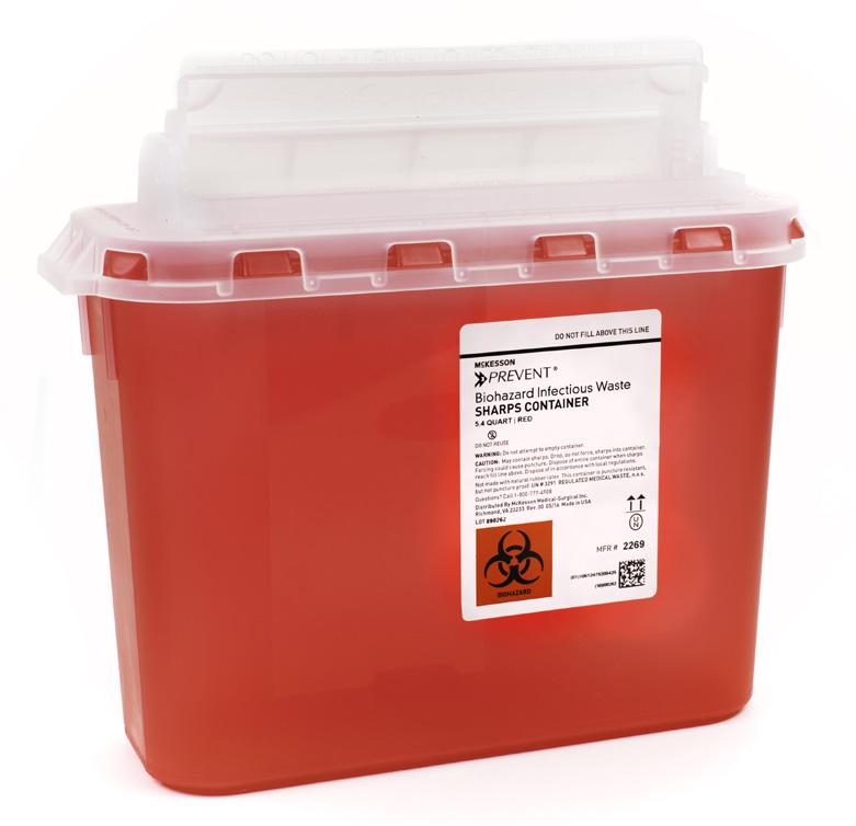 and other disposal containers MFR # 2256 Standard Biohazard Infectious Waste Sharps Containers Made of puncture and leak-resistant plastic, containers are offered in multiple colors and sizes from 1.