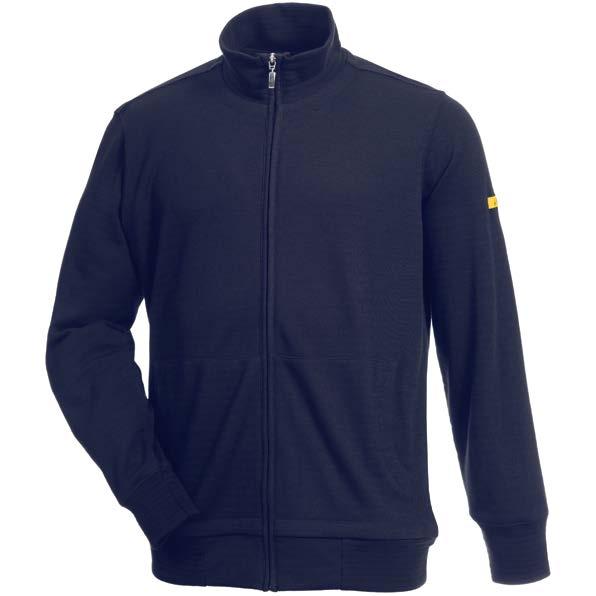 CONDUCTEX Pro Knit Soft, comfortable, easy-care and now also available in plain black and blue: our new ESD sweatjacket features the usual good cut and optimum fit, as