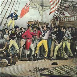 British ships not only stopped and seized American ships, they also impressed, or kidnapped, Americans sailors to serve in the British navy.