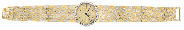 245 243 246 247 244 242 242 Tricolor Gold and Diamond Wristwatch, Piaget 18 kt.
