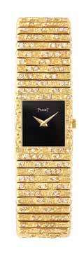 257 255 259 258 256 254 260 254 Gold and Diamond Wristwatch, Piaget 18 kt.
