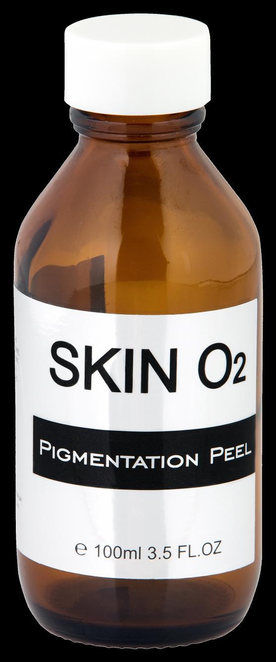 PIGMENTATION PEEL [Not suitable for sensitive skins] Key Ingredients: Bearberry (Arbutin) 10% Magnesium Ascorbyl Phosphate (Vitamin C) 10% as this form of Vitamin C is taken up by the cells more
