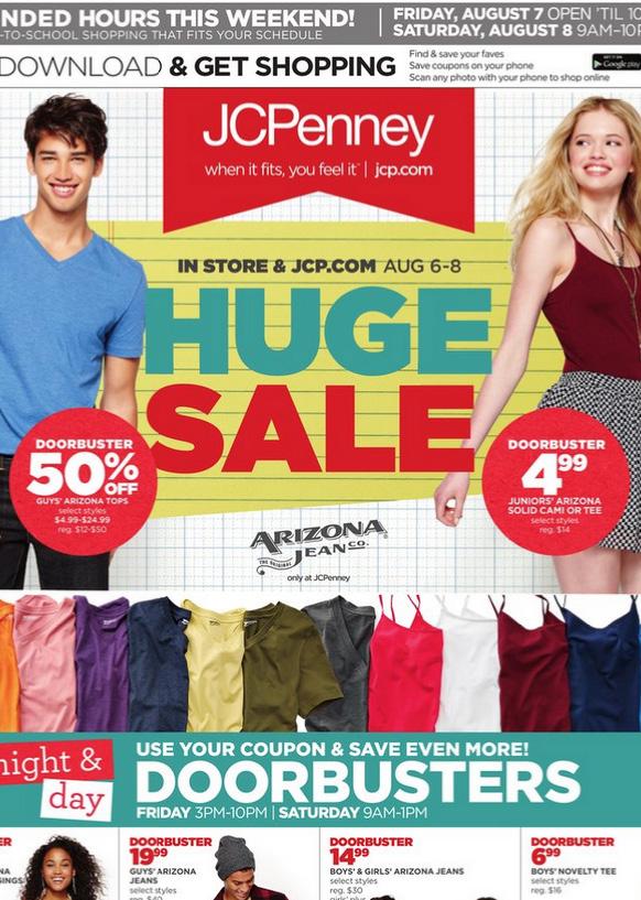 JCPenney is also offering savings on shoes for the family, handbags, backpacks and bedding.