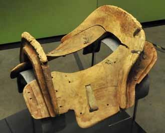 Fig. 7. Wooden and leather saddle. From Zhargalant, Mankhan sum, Khovd aimag. Türk empire period.