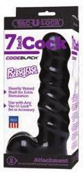 AMERICAN PLEASURE PRODUCTS SINCE 1976 VAC-U-LOCK CODE BLACK RAGING HARD-ONS COCK 1@)( G. 1016-25-BX - 5.5 - Code Black H.