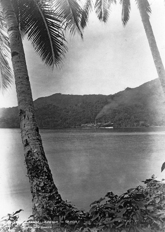 Pango Pango Harbour Samoa, from the Burton Brothers Camera in the Coral Islands series, 1884. Photograph collection, P73-007 [S10-024b].