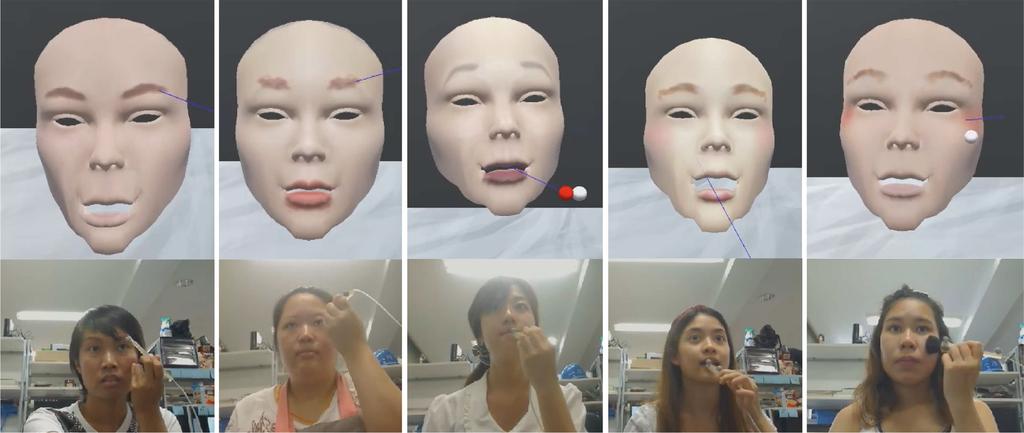 622 B. Treepong et al. Fig. 9. The subjects applied a virtual makeup by using our system Fig. 10. The makeup result 5 Result and Discussion Figure10 shows the makeup results.