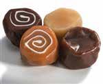 Chocolate Swirl caramels. Contains Milk, Soy & Egg #70102 Dr.