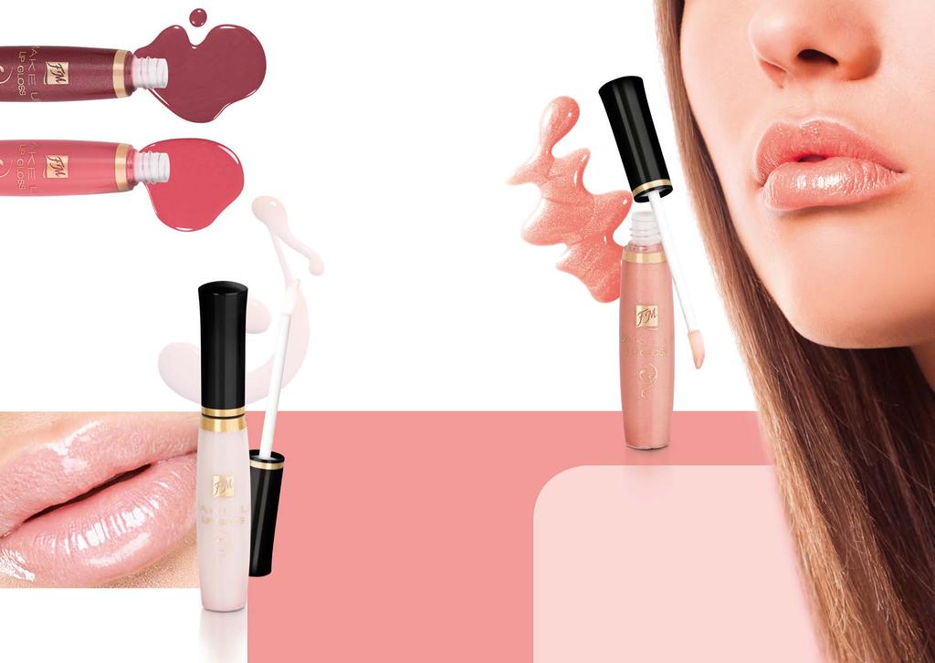 Plum Gold FM lg01 Subtle Rose FM lg02 P350 / 9 ml TEMPTING LIP GLOSS Lip gloss nourishing ingredients contains unsaturated fatty acids EFA, that prevent excessive lip drying and premature ageing of