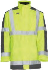 side pockets with zip; ID-card pocket; mobile pocket / Lining: FR quilted lining / Features: 1 band 50mm FR reflective tape around torso and over shoulders; 2 bands 50mm FR reflective tape on sleeves