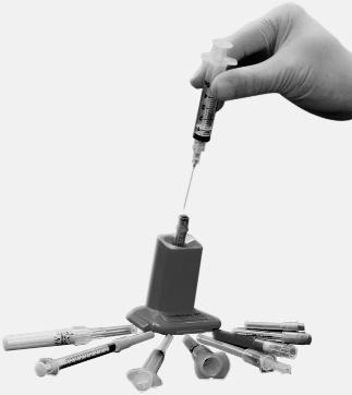 50/50 17 NeedleSafe II TM OSHA-compliant and FDA registered device allows for single-handed uncapping and recapping of hypodermic needles. Provides convenient and cost-effective sharps safety.