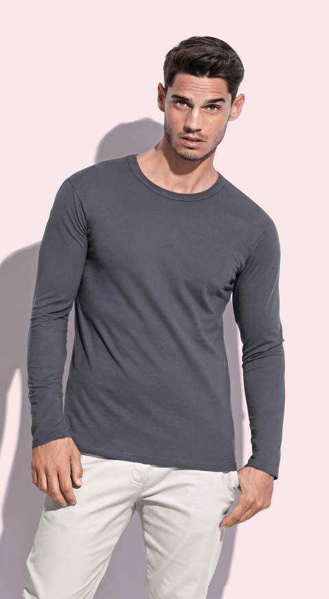 ring-spun combed cotton; single jersey (GYH: 85% cotton, 15% viscose) fashionable length, slim rib collar, fashionable wide neck drop, fashionable short sleeves with slim rib cuffs, contrast neck