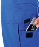 tabs and extra bar-tacks for secure retention of knee-pad Mobile phone pocket with velcro-sealed tab Warehouse Police