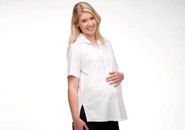sleeve scoop neck blouse White polyester short