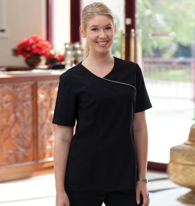 waisted apron GL1010L White poly/cotton crease resistant regular fit shirt P280RGMGBBLK Black wool blend straight front