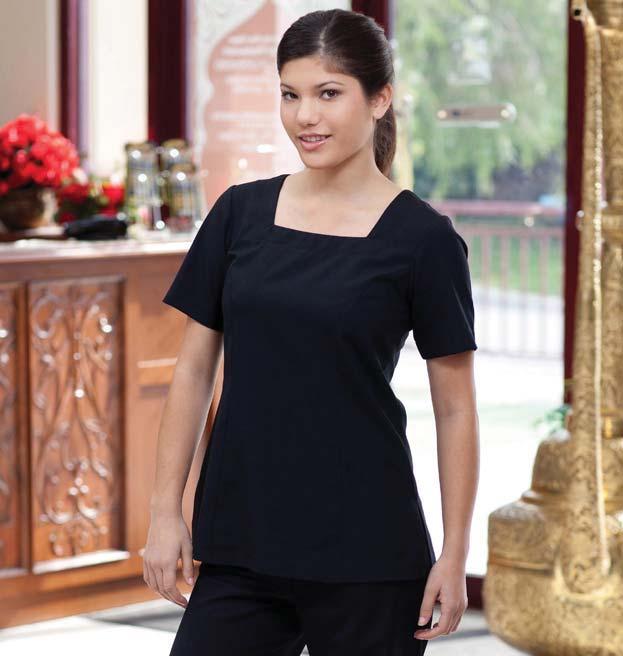 non-waisted fitted pant T363(mto) Wrap tunic P30100MGBBLK Black wool blend flat front non-waisted fitted pant Opposite: