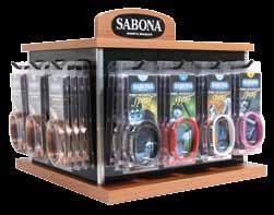 90011 counter displays The base display will merchandise 12 Sabona Bracelets in the locked area and offers an