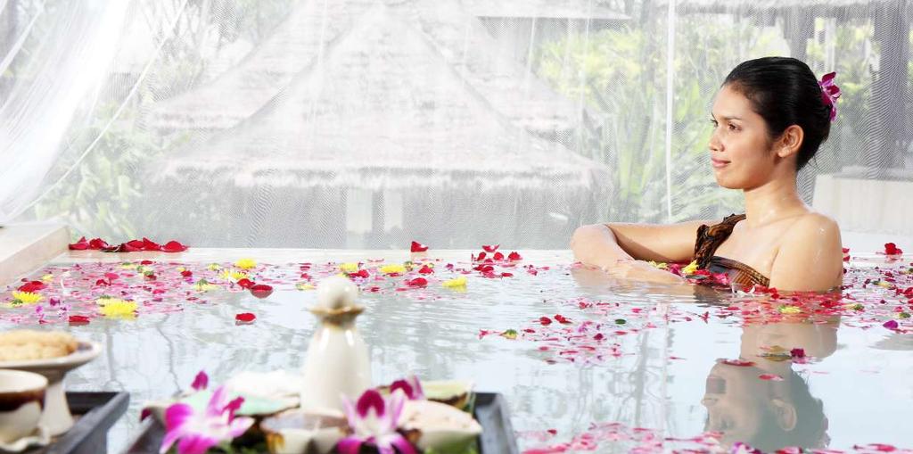 THE V STEAM & JACUZZI THE V HERBAL STEAM 30 MINS / THB 500 Refresh your body in this gentle cloud of steam filled with the aroma of fresh Thai herbs.