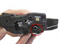 Next, press on the tab (image C) to release the panel from the cartridge. ayou will now see a black plug about the size of a quarter more or less.
