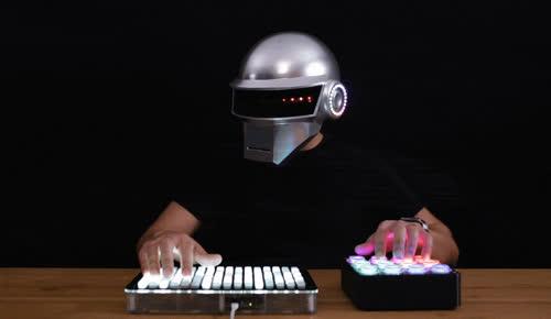 3D Printed Daft Punk Helmet with Bluetooth Created by
