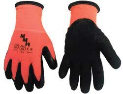 #FG-1100 BESTSELLER med-2x Orange Winterized Ergo Grip Glove Double