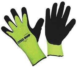 #COR-3999 med-xl Cordova Machine-Knit Latex Coated Cold Snap Gloves 7-gauge,