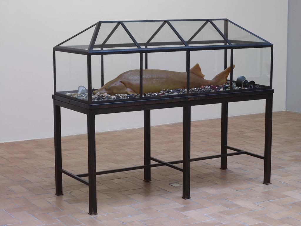 The Sturgeon, 2010 (Alternative view) Resin, tar, cheap jewellery Dimensions of the