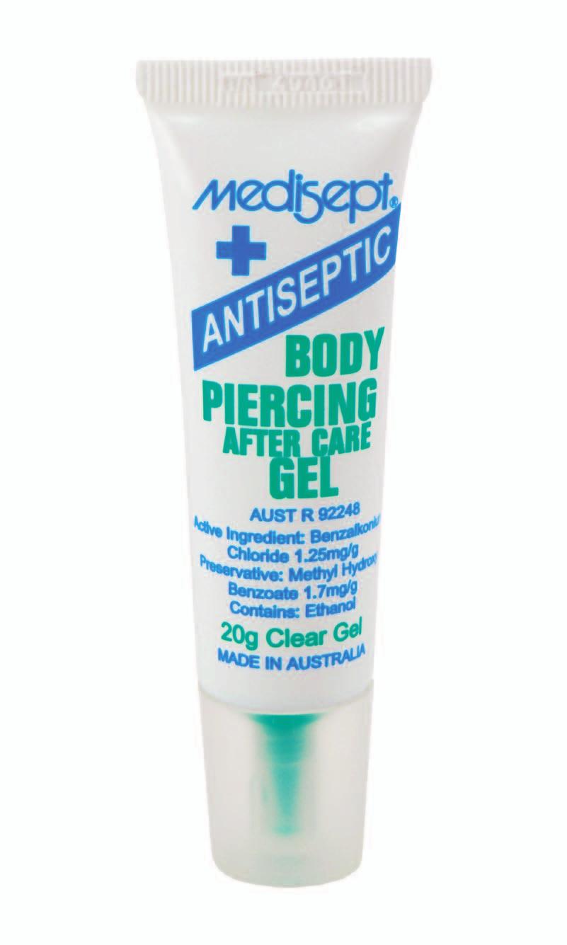 This will work the gel into the piercing as the customer moves around. (fig. 22) 3.