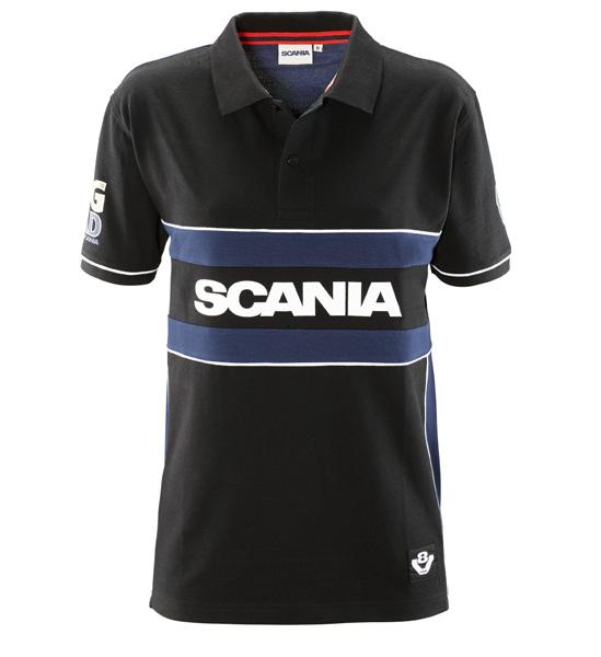 2189476 Racing jacket summer Black racing summer jacket in 100% nylon with 100% polyester lining. Blue details and Scania logo across chest.