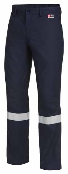 Y02425 FLAT FRONT PANT (NO POCKETS) WITH FR TAPE Navy (NAV) 8.