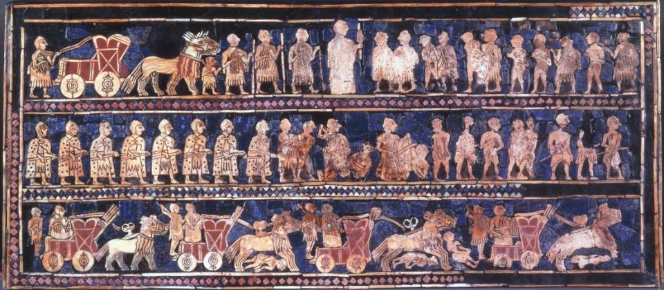 #16: STANDARD OF UR FROM THE ROYAL TOMBS AT UR, SUMERIAN.