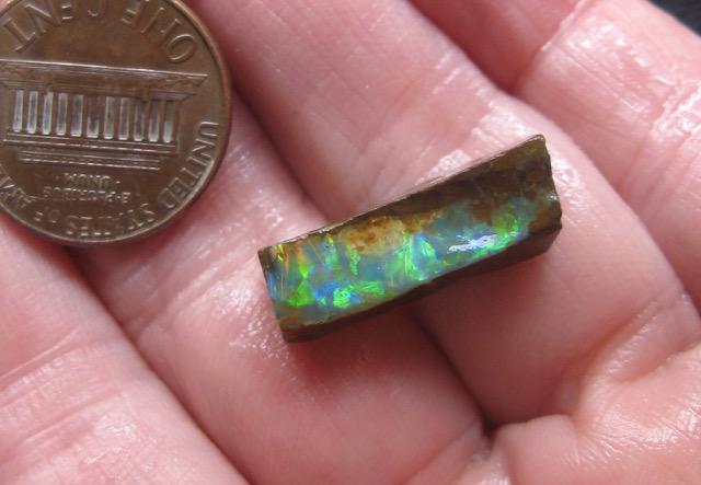 13. $250 IMG_6070 Boulder opal some Reds & Greens beautiful 35mm x 19mm 50.1cts 14.