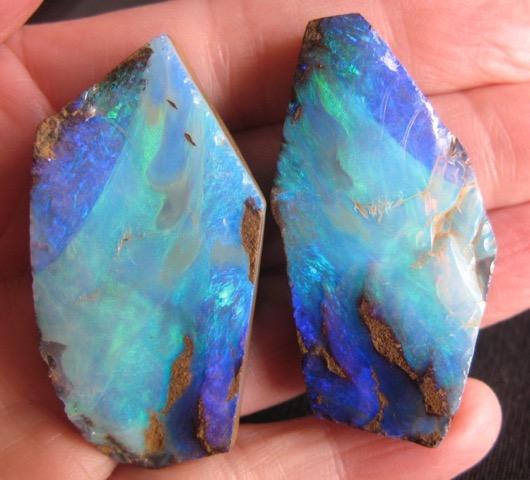 33. $3,900 IMG_7457 Boulder Super Gem Opals pair 19.18cts 34.