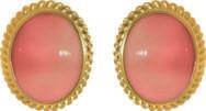 #SC-EPCR-0956-X3 Earrings with 8x10mm oval Pink Coral Cabs. Post backs. $248.00/pair #SC-EPCR-0001-X3 Earrings with 7x9mm oval Pink Coral Cabs. Post backs. $282.